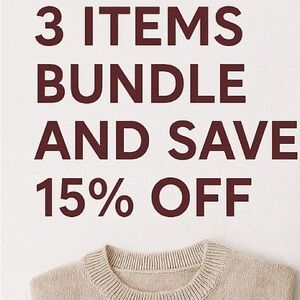 Bundle Any 3 items and Save 15%